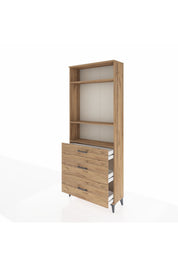 Arges Dolap 3 Raflı 3 Çekmeceli 88x30x221 - S30M105V9A
