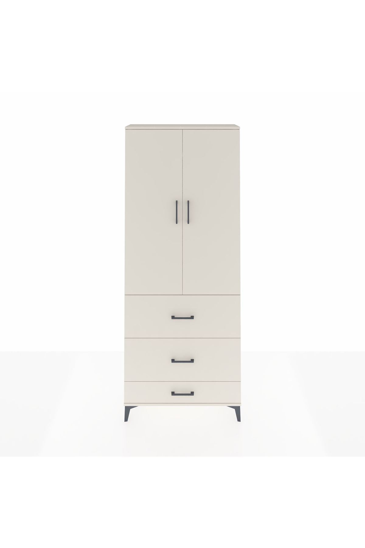 Arges Dolap 2 Raflı 3 Çekmeceli Tek Askılı 88x30x221 - S30M106V1A
