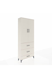 Arges Dolap 2 Raflı 3 Çekmeceli Tek Askılı 88x30x221 - S30M106V1A