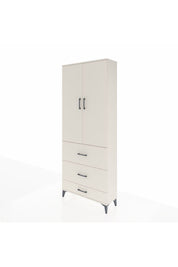 Arges Dolap 2 Raflı 3 Çekmeceli Tek Askılı 88x30x221 - S30M106V1A