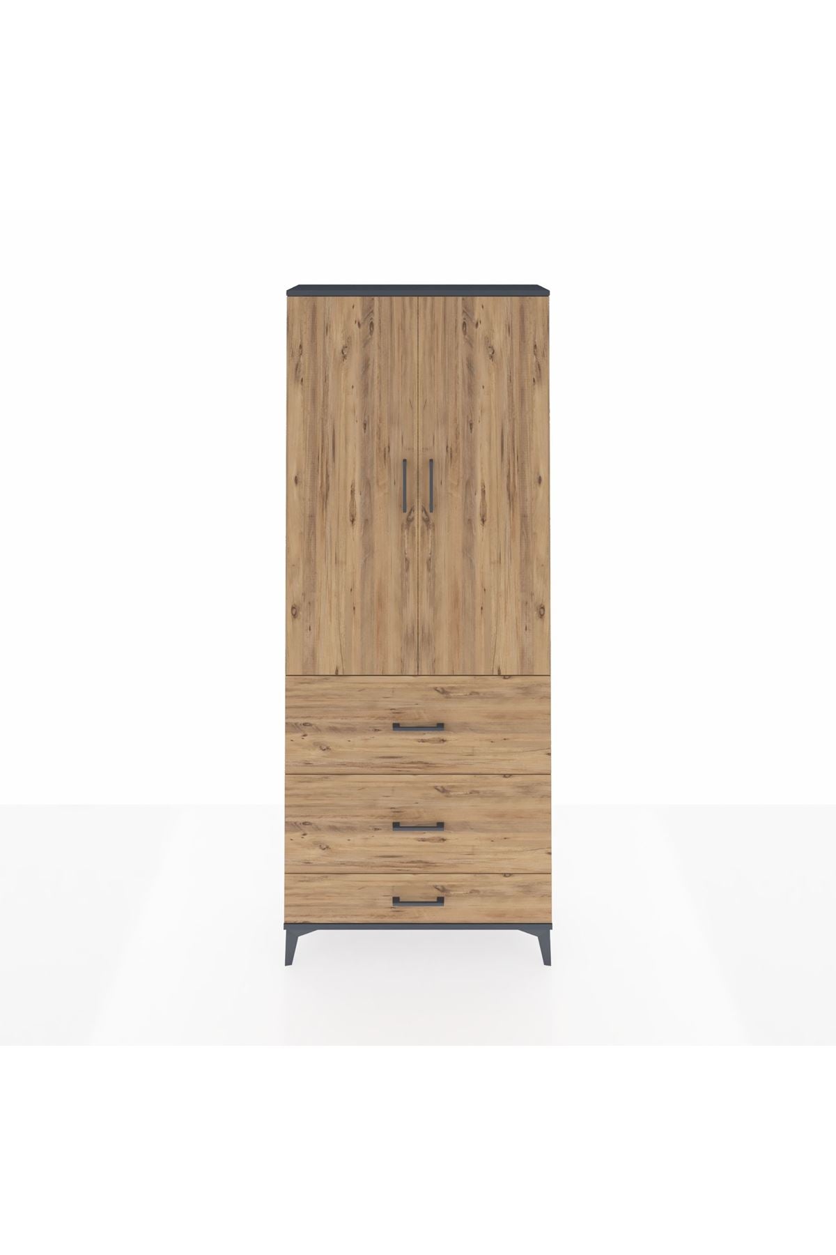 Arges Dolap 2 Raflı 3 Çekmeceli Tek Askılı 88x30x221 - S30M106V6A