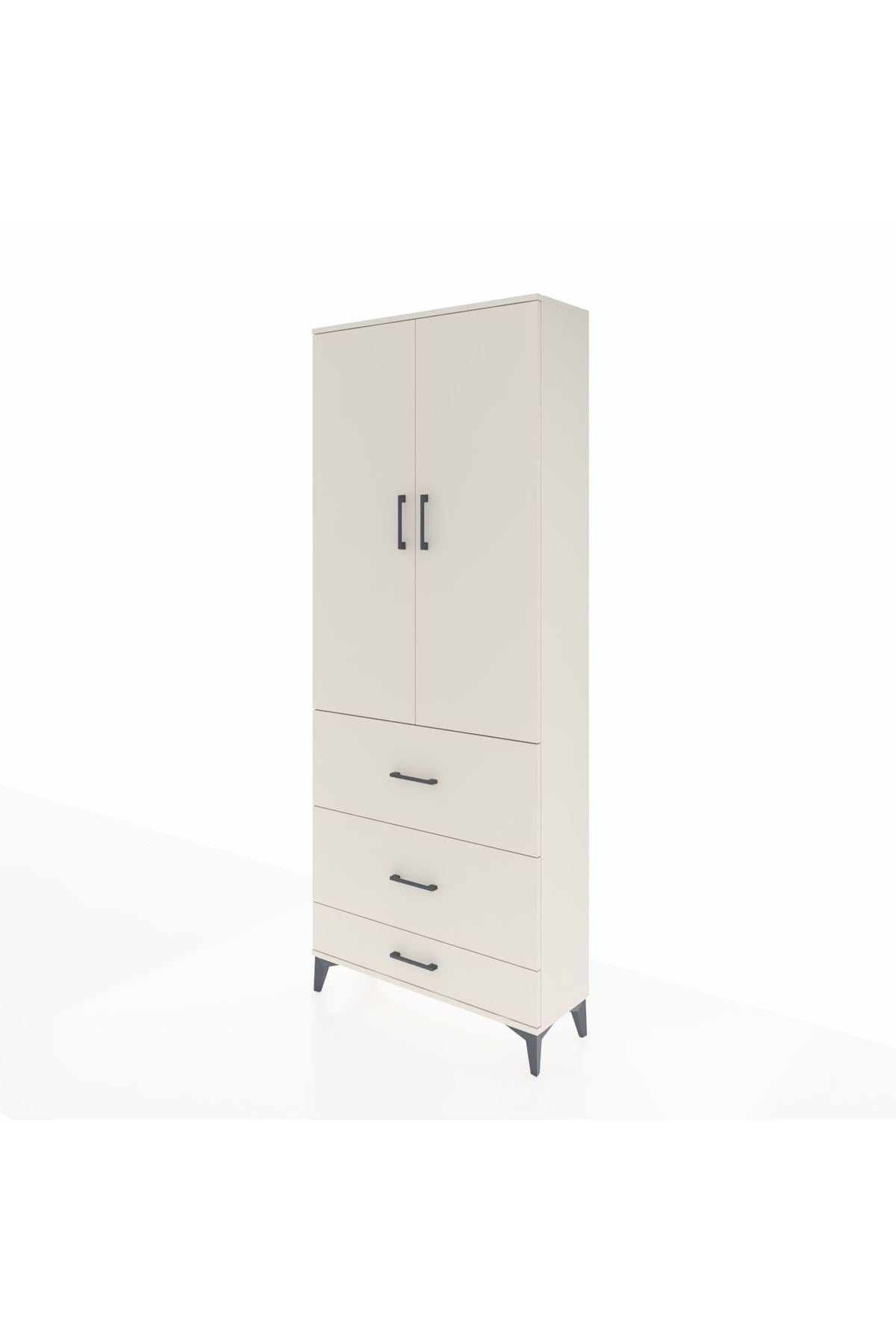 Arges Dolap 3 Raflı 3 Çekmeceli 2 Kapaklı 88x30x221 - S30M107V1A