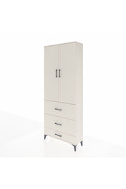Arges Dolap 3 Raflı 3 Çekmeceli 2 Kapaklı 88x30x221 - S30M107V1A