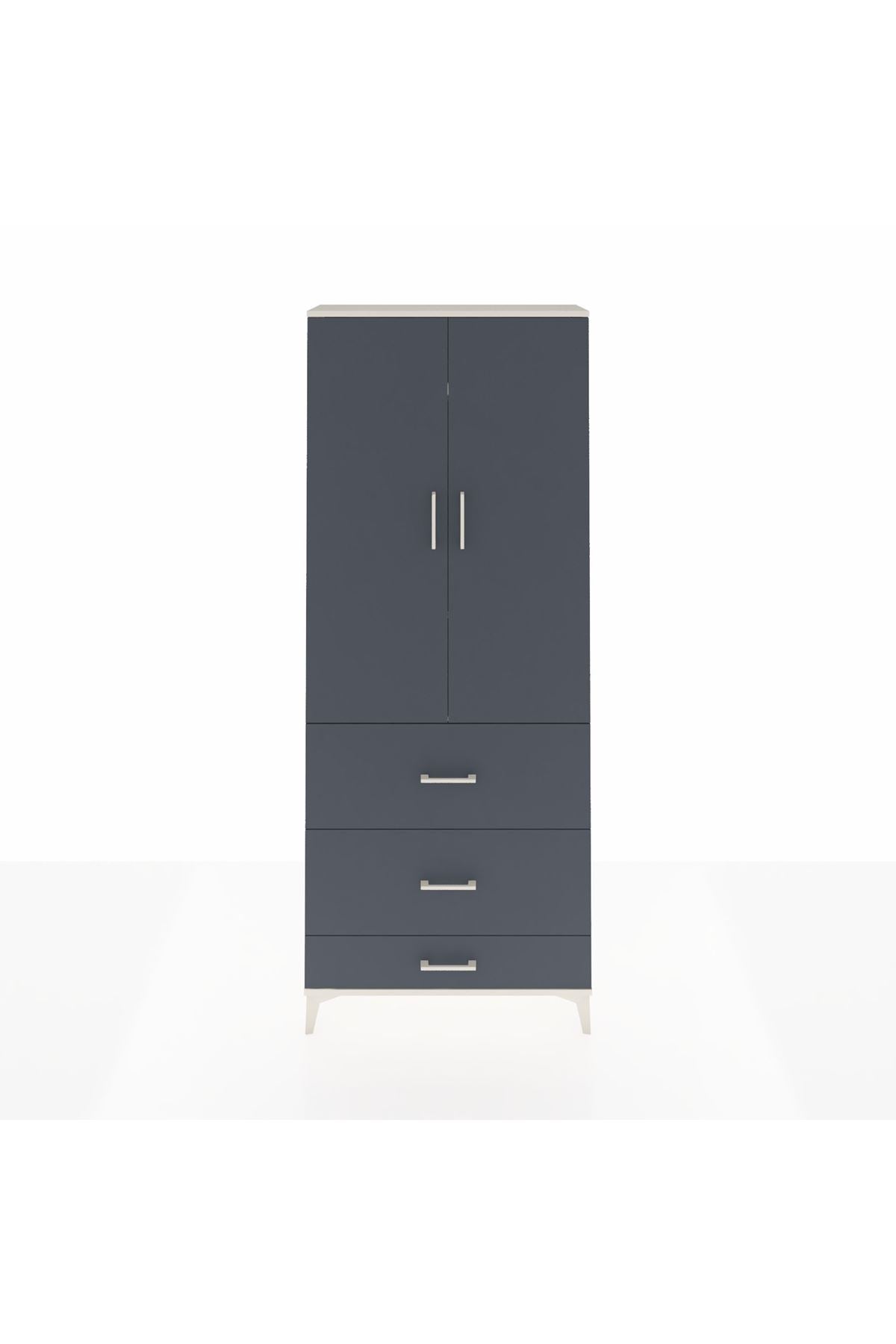 Arges Dolap 3 Raflı 3 Çekmeceli 2 Kapaklı 88x30x221 - S30M107V2A