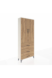 Arges Dolap 3 Raflı 3 Çekmeceli 2 Kapaklı 88x30x221 - S30M107V3A