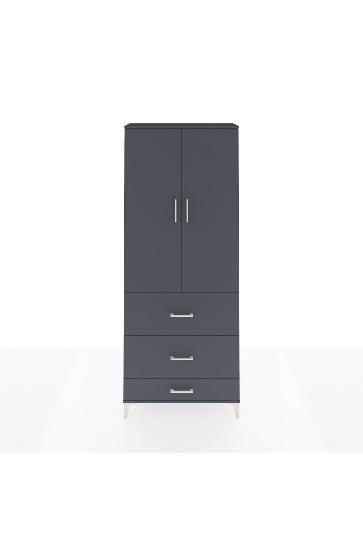 Arges Dolap 3 Raflı 3 Çekmeceli 2 Kapaklı 88x30x221 - S30M107V5A