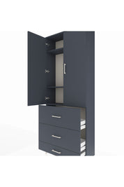 Arges Dolap 3 Raflı 3 Çekmeceli 2 Kapaklı 88x30x221 - S30M107V5A