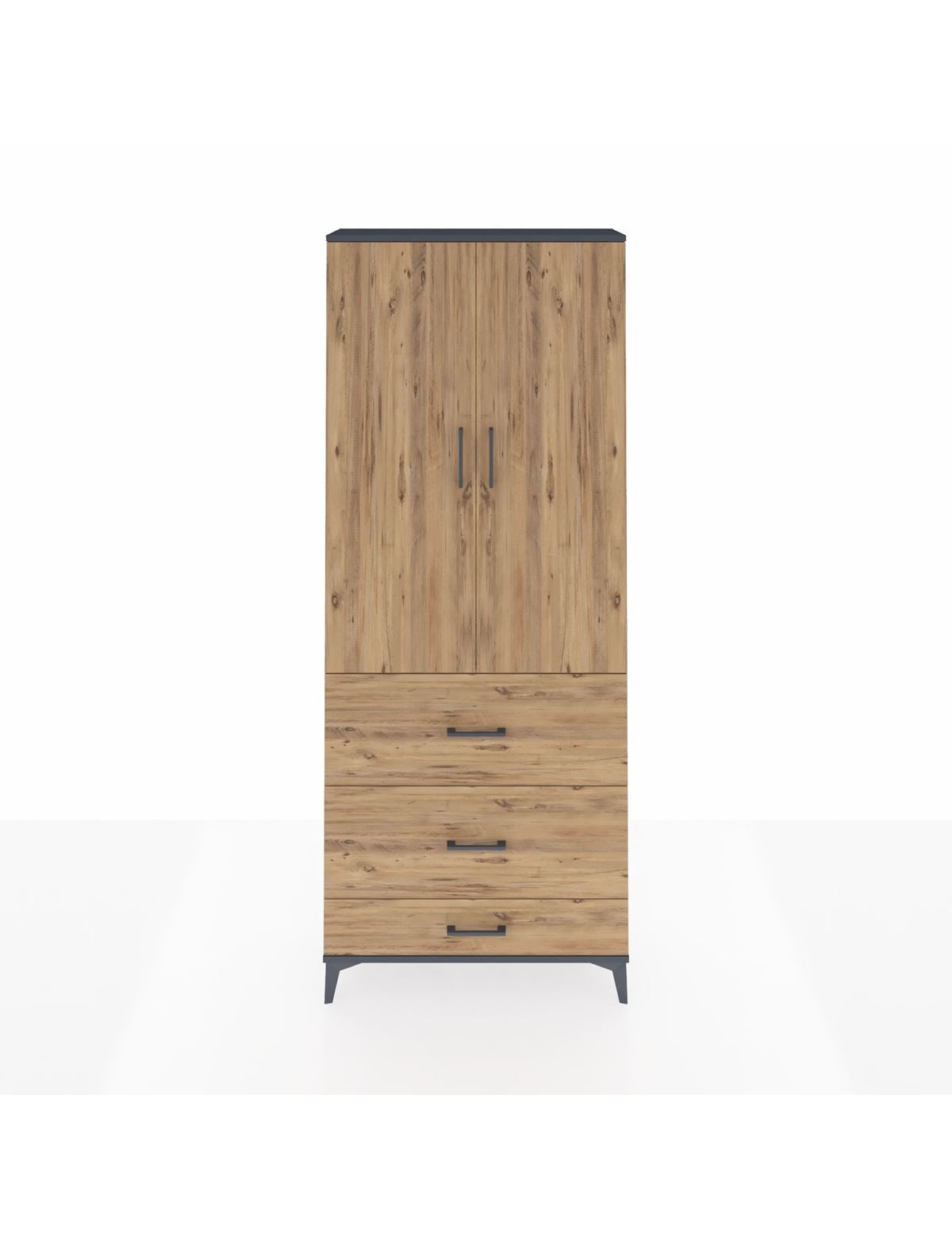 Arges Dolap 3 Raflı 3 Çekmeceli 2 Kapaklı 88x30x221 - S30M107V6A