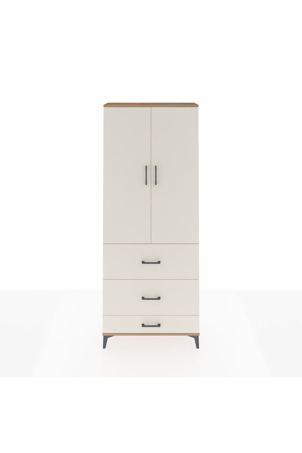 Arges Dolap 3 Raflı 3 Çekmeceli 2 Kapaklı 88x30x221 - S30M107V7A
