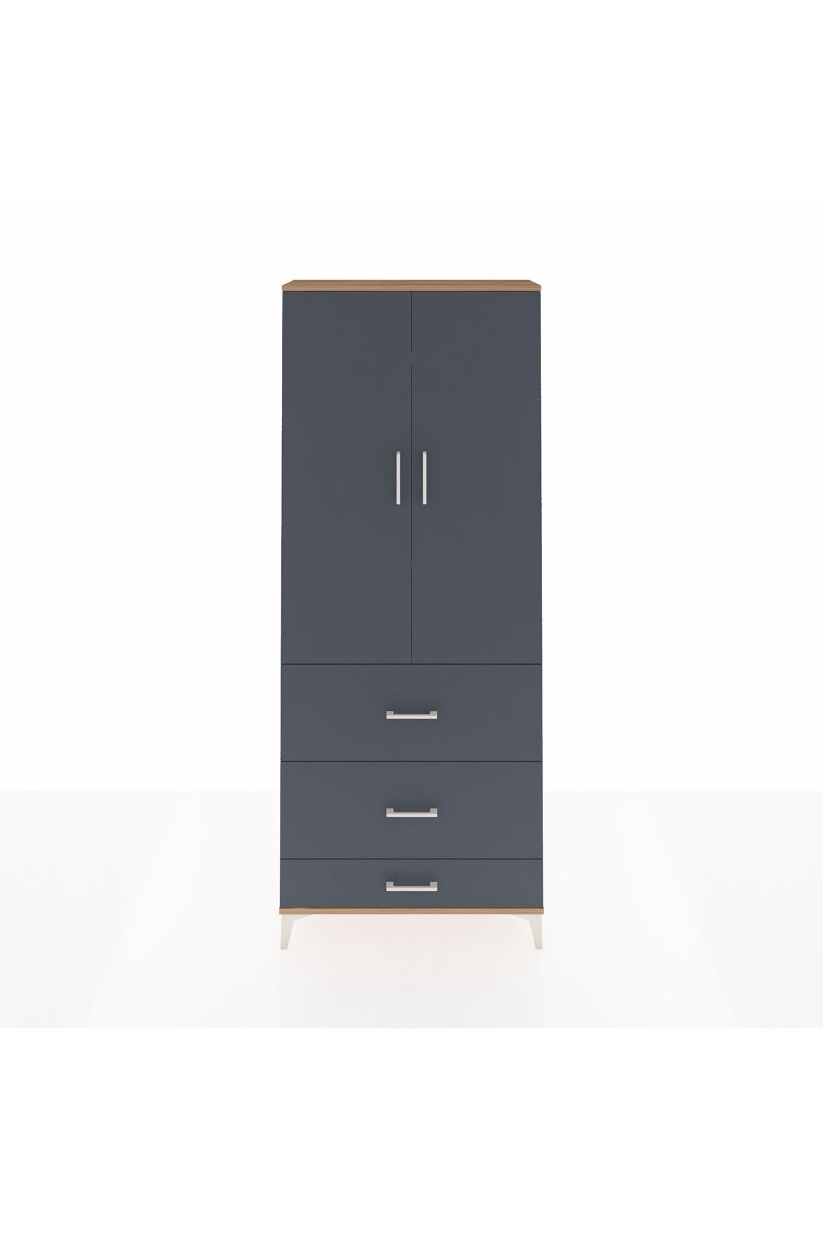 Arges Dolap 3 Raflı 3 Çekmeceli 2 Kapaklı 88x30x221 - S30M107V8A