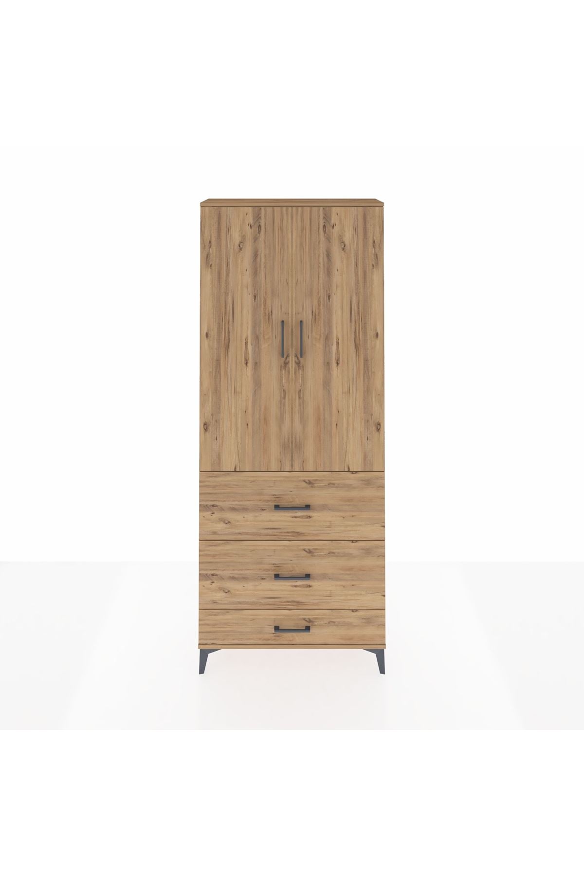 Arges Dolap 3 Raflı 3 Çekmeceli 2 Kapaklı 88x30x221 - S30M107V9A
