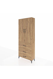 Arges Dolap 3 Raflı 3 Çekmeceli 2 Kapaklı 88x30x221 - S30M107V9A