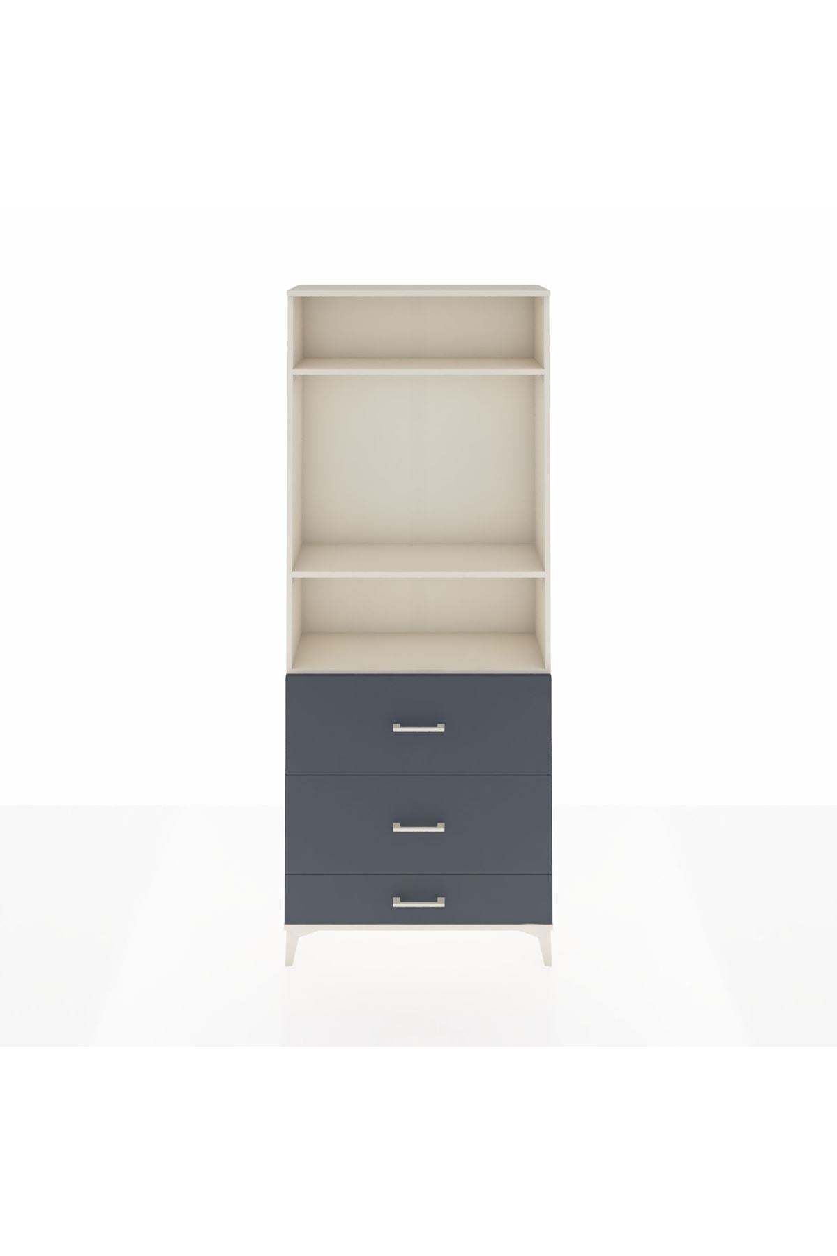 Arges Dolap 3 Raflı 3 Çekmeceli 88x30x221 - S30M108V2A