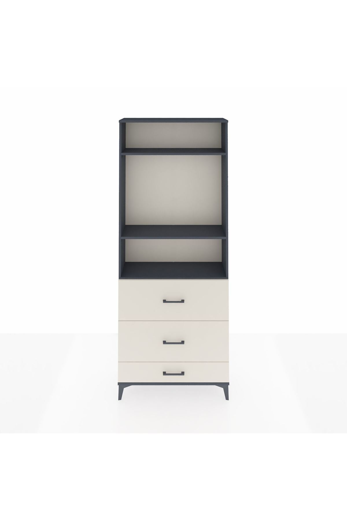 Arges Dolap 3 Raflı 3 Çekmeceli 88x30x221 - S30M108V4A