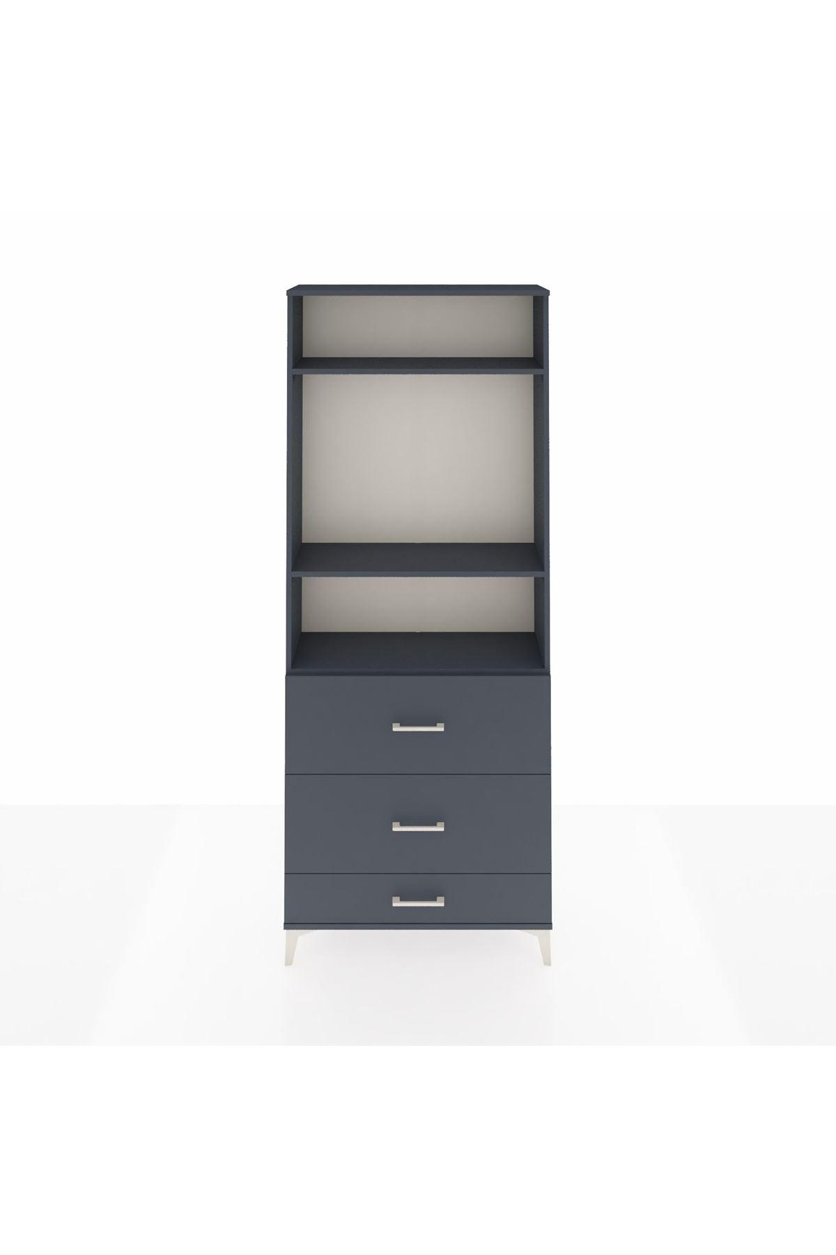 Arges Dolap 3 Raflı 3 Çekmeceli 88x30x221 - S30M108V5A