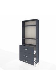 Arges Dolap 3 Raflı 3 Çekmeceli 88x30x221 - S30M108V5A