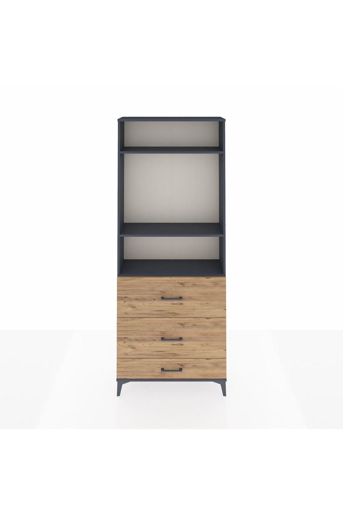 Arges Dolap 3 Raflı 3 Çekmeceli 88x30x221 - S30M108V6A