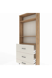 Arges Dolap 3 Raflı 3 Çekmeceli 88x30x221 - S30M108V7A
