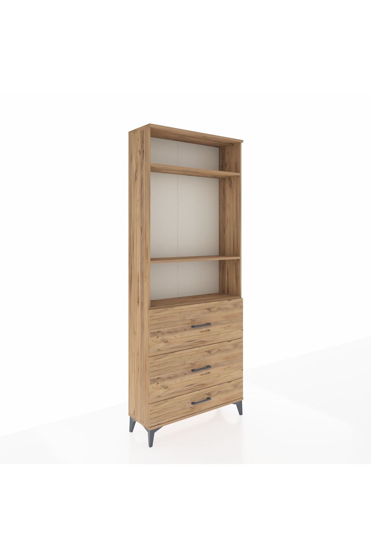 Arges Dolap 3 Raflı 3 Çekmeceli 88x30x221 - S30M108V9A