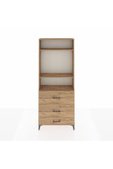 Arges Dolap 3 Raflı 3 Çekmeceli 88x30x221