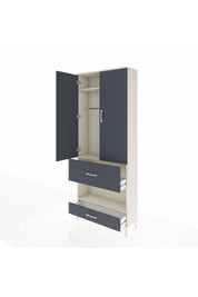 Arges Dolap 3 Raflı 2 Çekmeceli Tek Askılı 88x30x221 - S30M109V2A