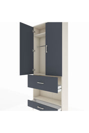 Arges Dolap 3 Raflı 2 Çekmeceli Tek Askılı 88x30x221 - S30M109V2A