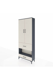 Arges Dolap 3 Raflı 2 Çekmeceli Tek Askılı 88x30x221 - S30M109V4A