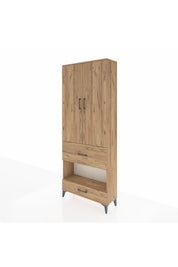 Arges Dolap 3 Raflı 2 Çekmeceli Tek Askılı 88x30x221 - S30M109V9A
