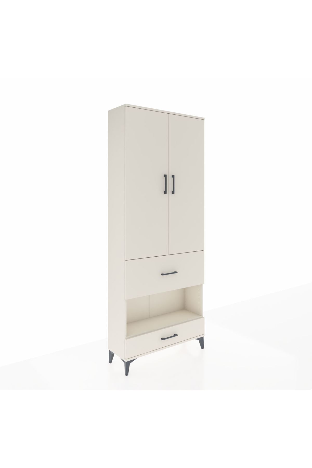 Arges Dolap 4 Raflı 2 Çekmeceli 2 Kapaklı 88x30x221 - S30M110V1A