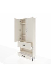 Arges Dolap 4 Raflı 2 Çekmeceli 2 Kapaklı 88x30x221 - S30M110V1A