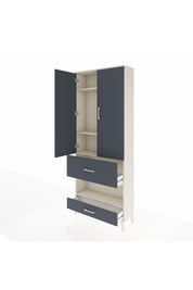 Arges Dolap 4 Raflı 2 Çekmeceli 2 Kapaklı 88x30x221 - S30M110V2A