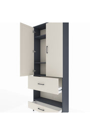 Arges Dolap 4 Raflı 2 Çekmeceli 2 Kapaklı 88x30x221 - S30M110V4A