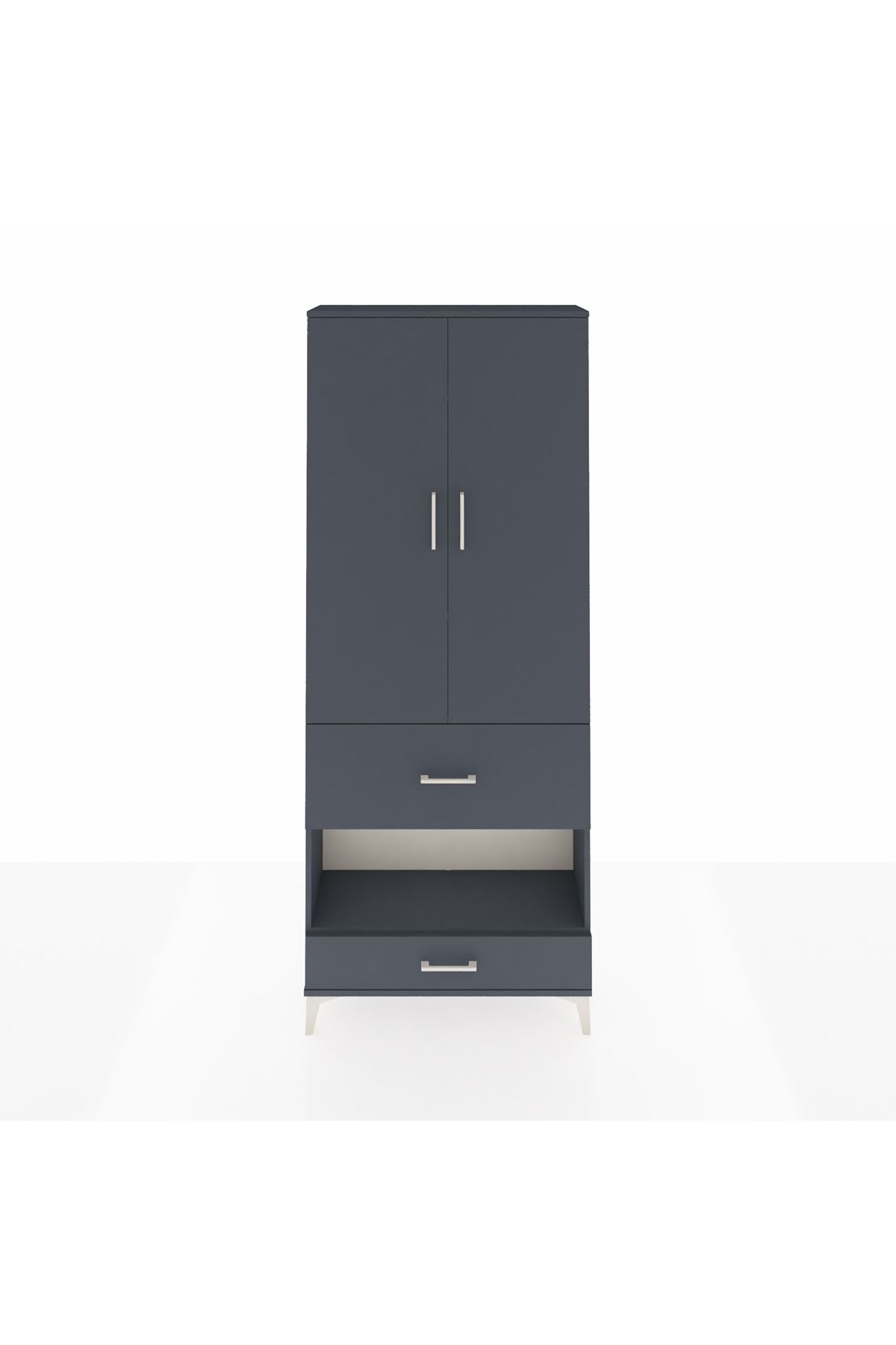 Arges Dolap 4 Raflı 2 Çekmeceli 2 Kapaklı 88x30x221 - S30M110V5A