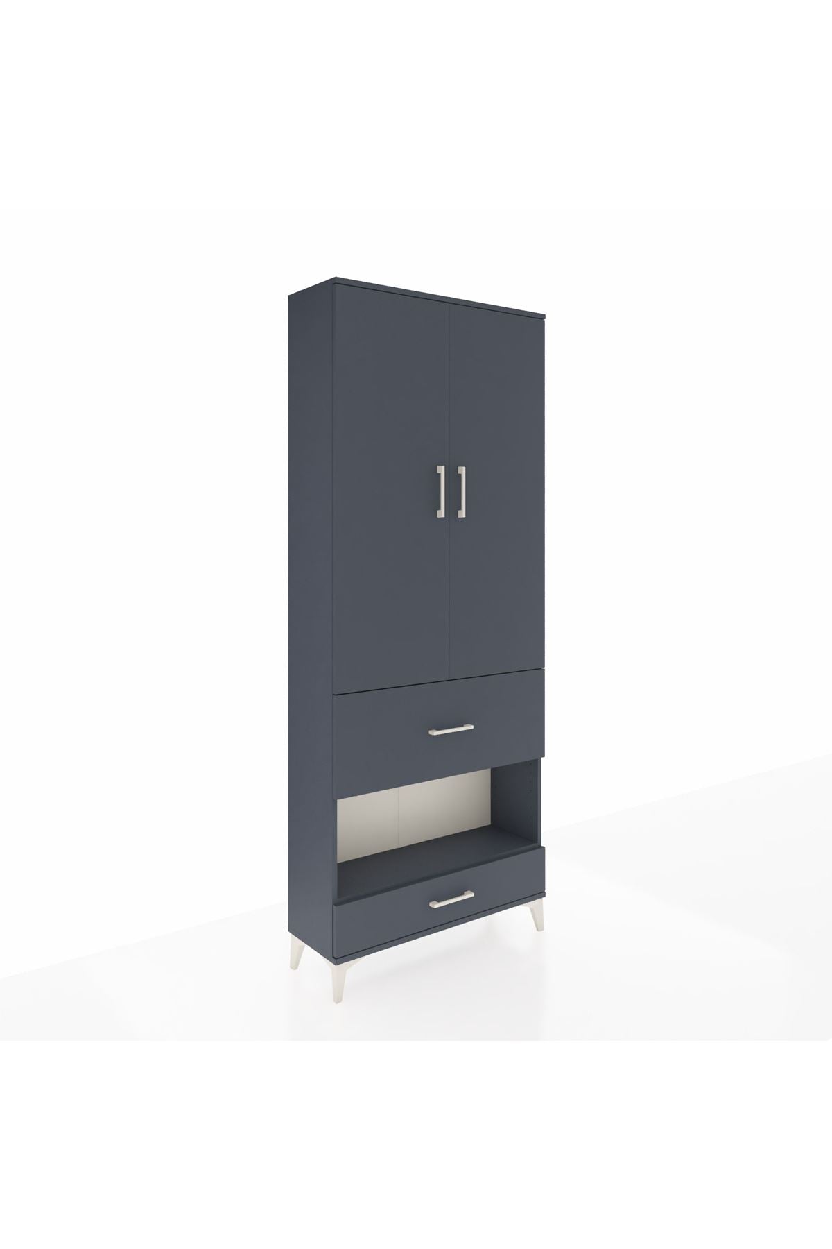Arges Dolap 4 Raflı 2 Çekmeceli 2 Kapaklı 88x30x221 - S30M110V5A