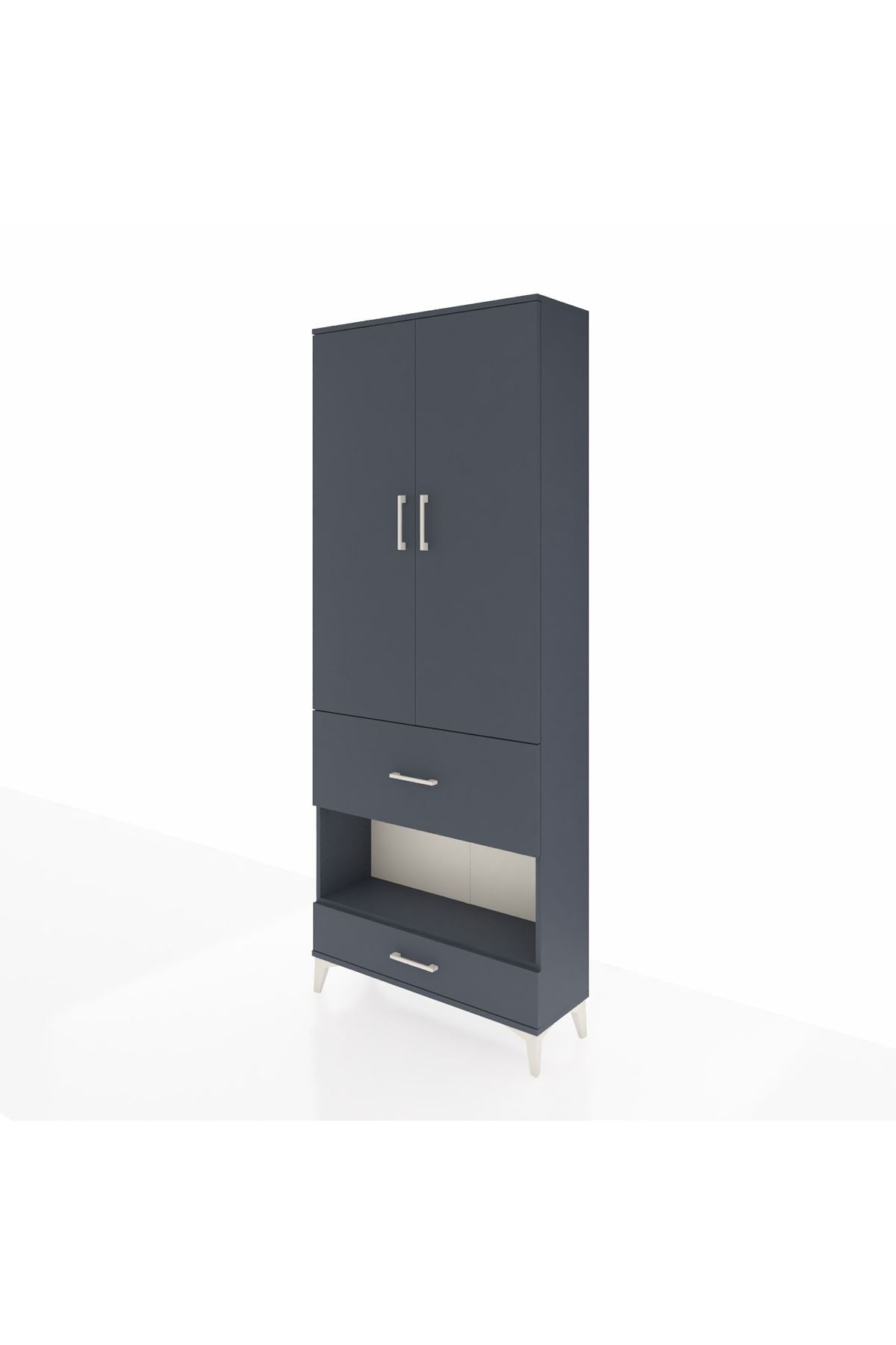 Arges Dolap 4 Raflı 2 Çekmeceli 2 Kapaklı 88x30x221 - S30M110V5A