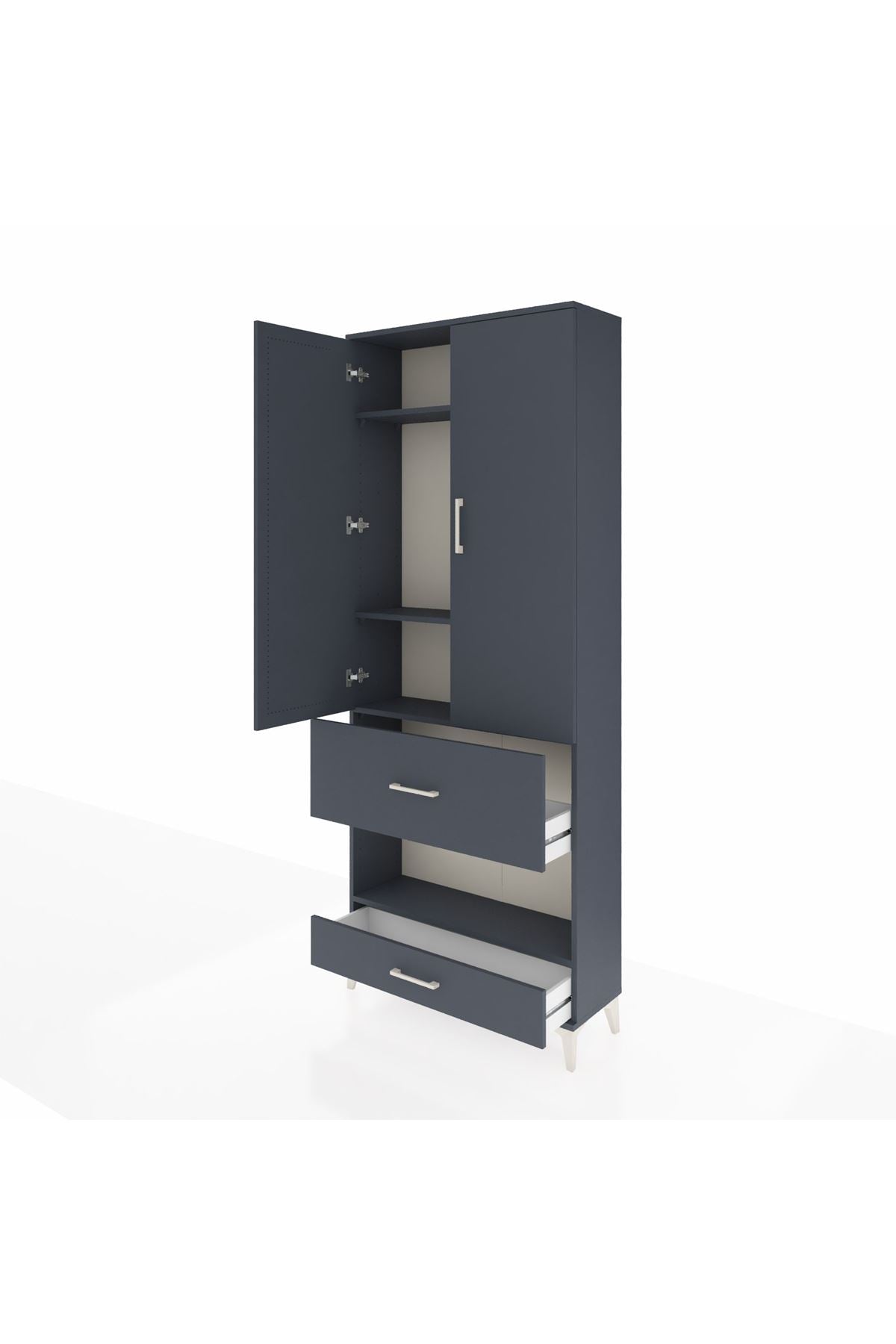 Arges Dolap 4 Raflı 2 Çekmeceli 2 Kapaklı 88x30x221 - S30M110V5A