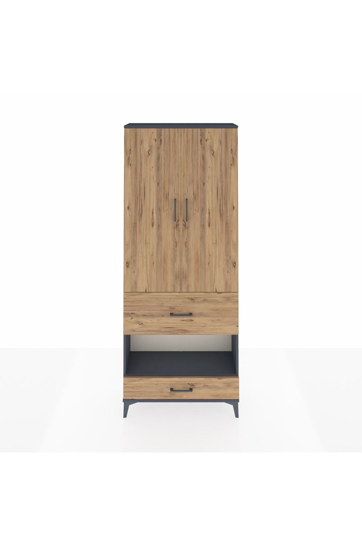 Arges Dolap 4 Raflı 2 Çekmeceli 2 Kapaklı 88x30x221 - S30M110V6A