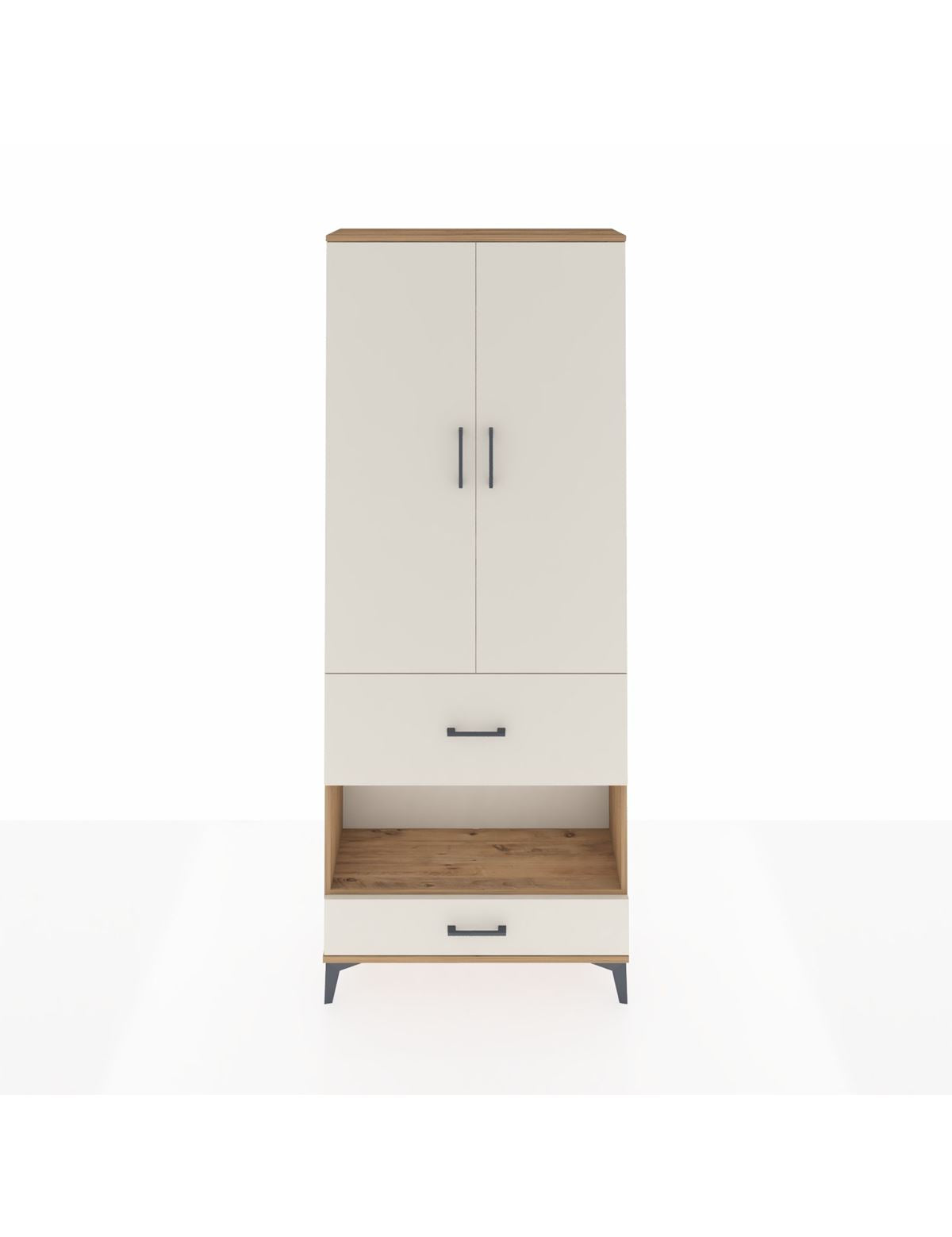 Arges Dolap 4 Raflı 2 Çekmeceli 2 Kapaklı 88x30x221 - S30M110V7A