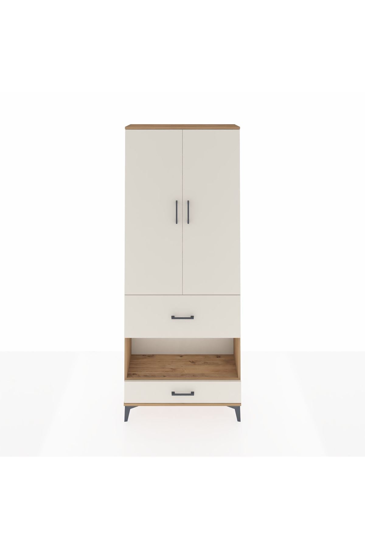 Arges Dolap 4 Raflı 2 Çekmeceli 2 Kapaklı 88x30x221 - S30M110V7A