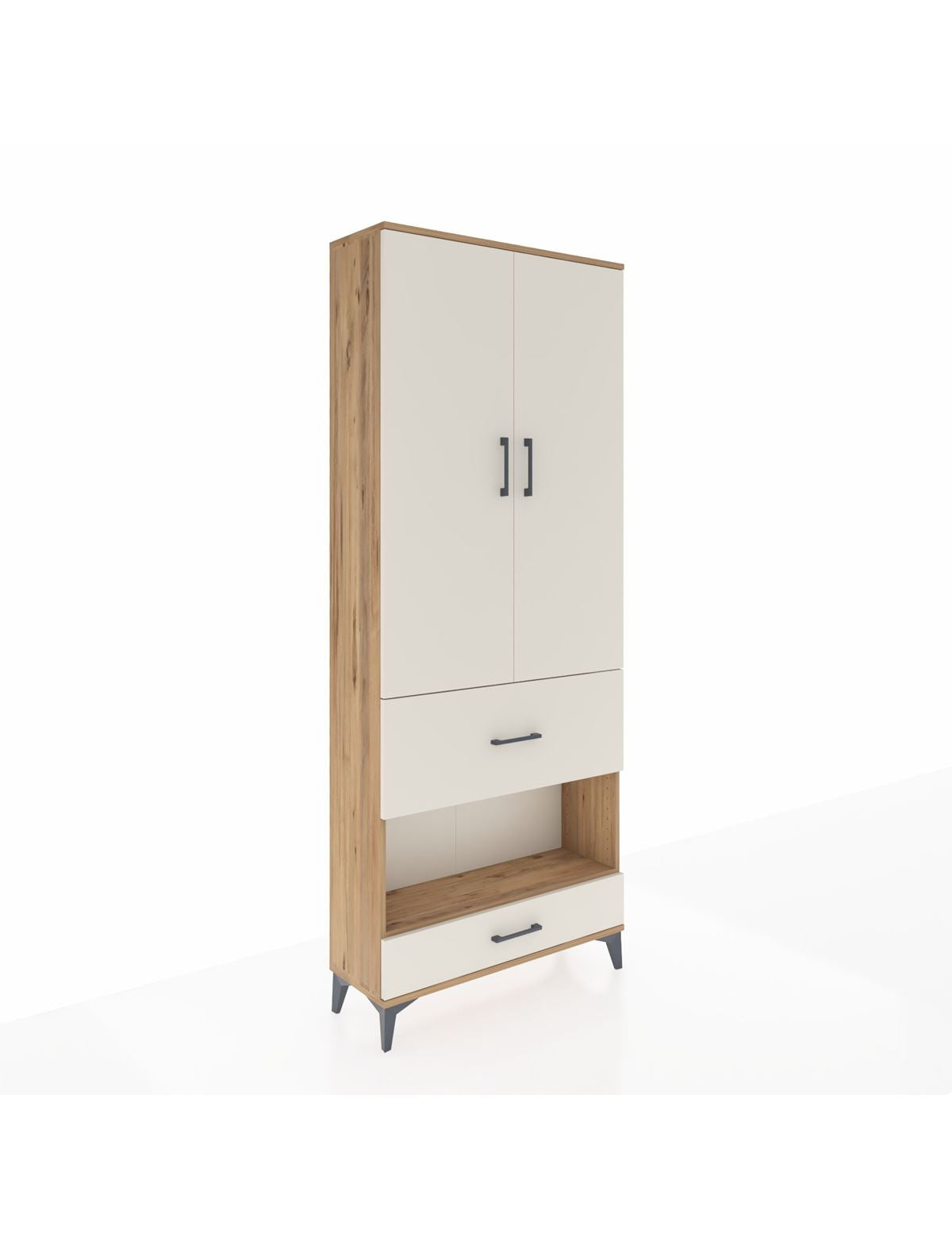 Arges Dolap 4 Raflı 2 Çekmeceli 2 Kapaklı 88x30x221 - S30M110V7A