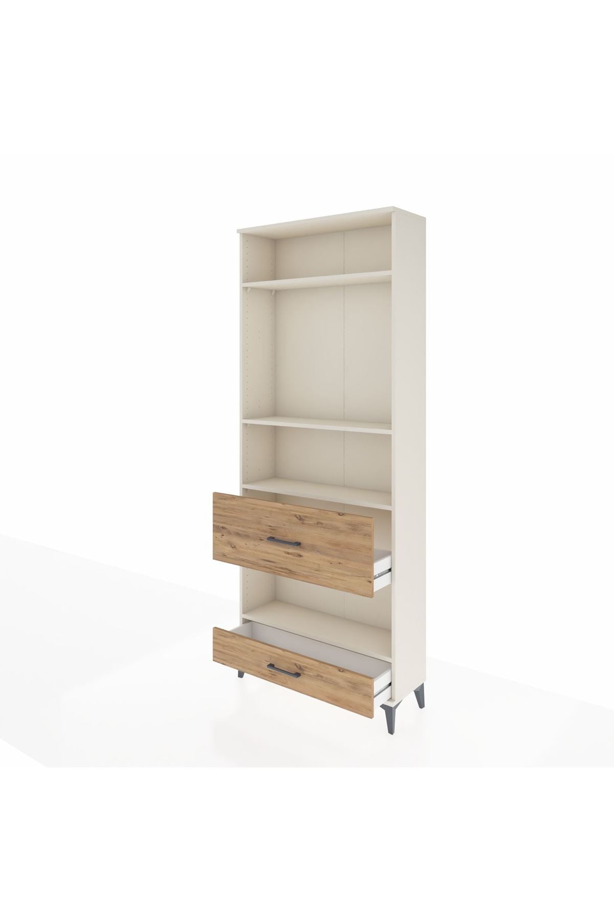 Arges Dolap 4 Raflı 2 Çekmeceli 88x30x221 - S30M111V3A
