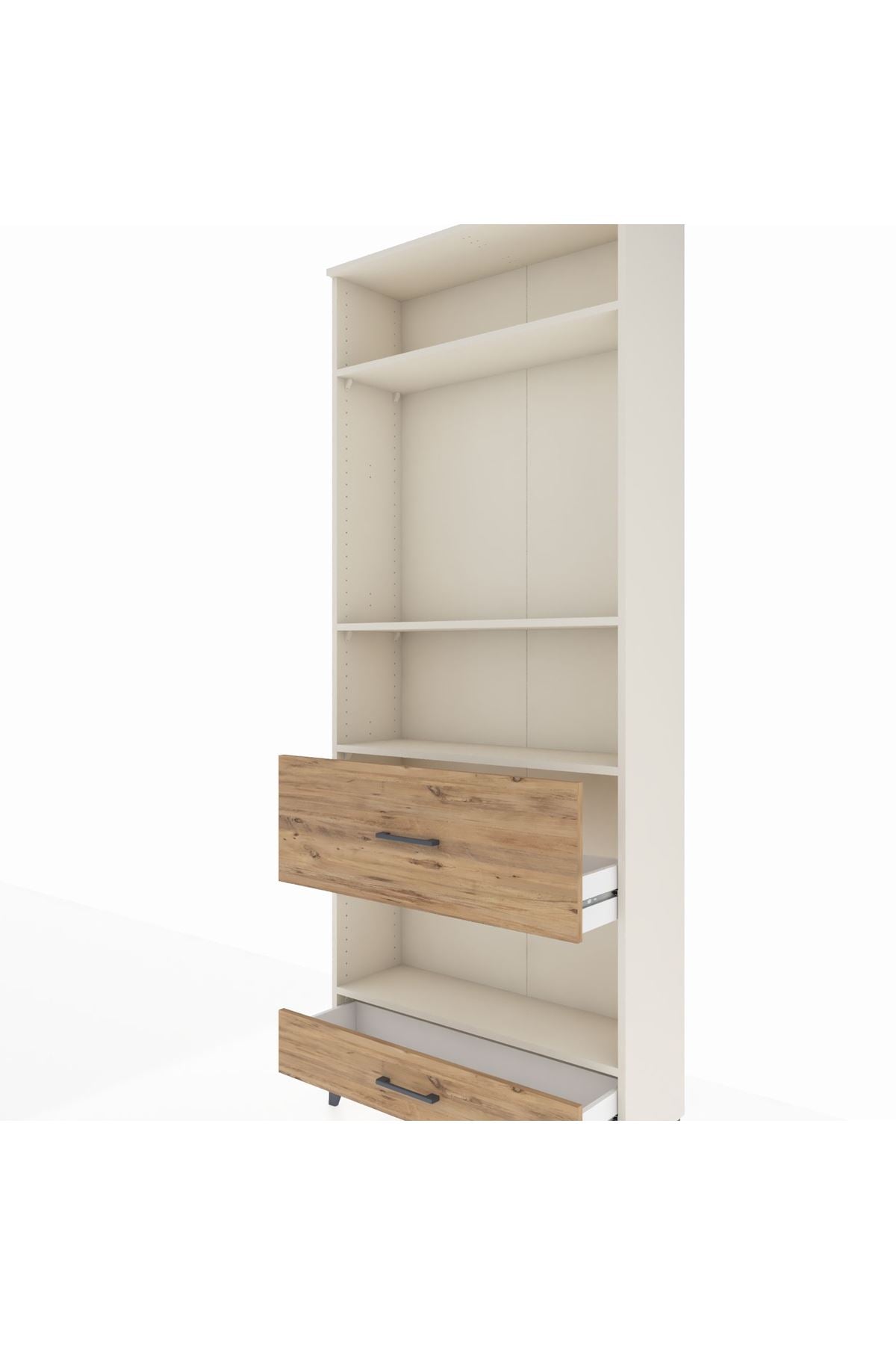 Arges Dolap 4 Raflı 2 Çekmeceli 88x30x221 - S30M111V3A