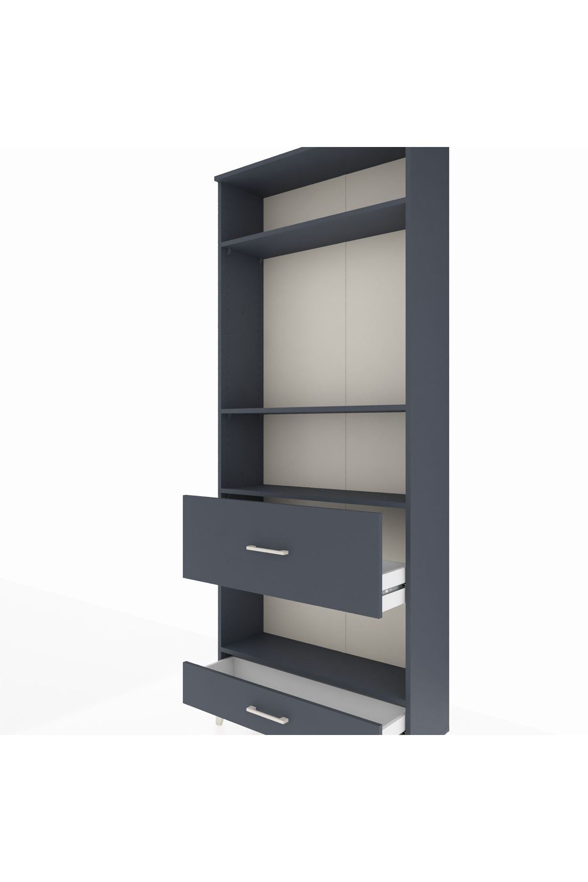 Arges Dolap 4 Raflı 2 Çekmeceli 88x30x221 - S30M111V5A