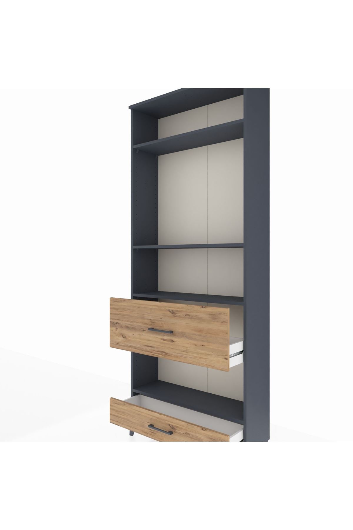 Arges Dolap 4 Raflı 2 Çekmeceli 88x30x221 - S30M111V6A