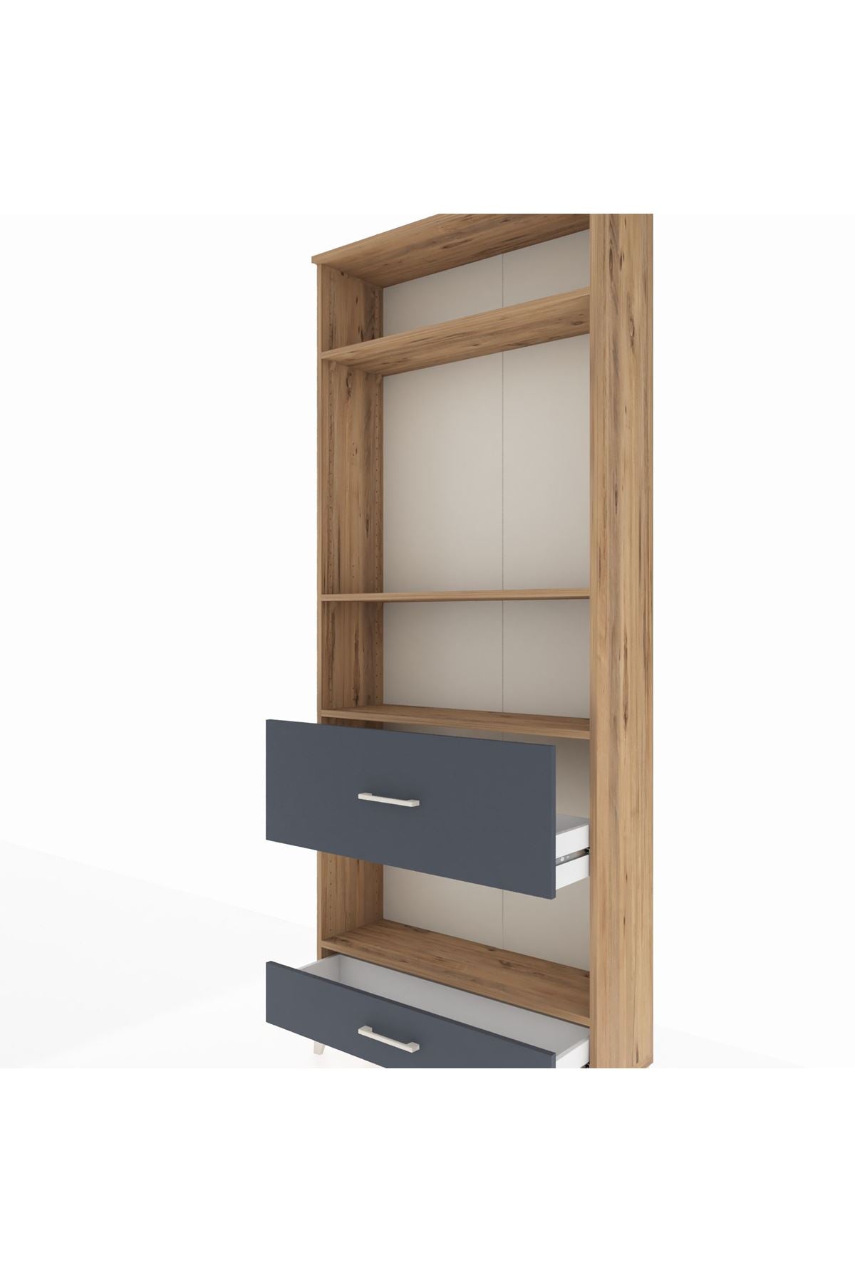 Arges Dolap 4 Raflı 2 Çekmeceli 88x30x221 - S30M111V8A