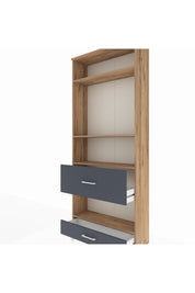 Arges Dolap 4 Raflı 2 Çekmeceli 88x30x221 - S30M111V8A