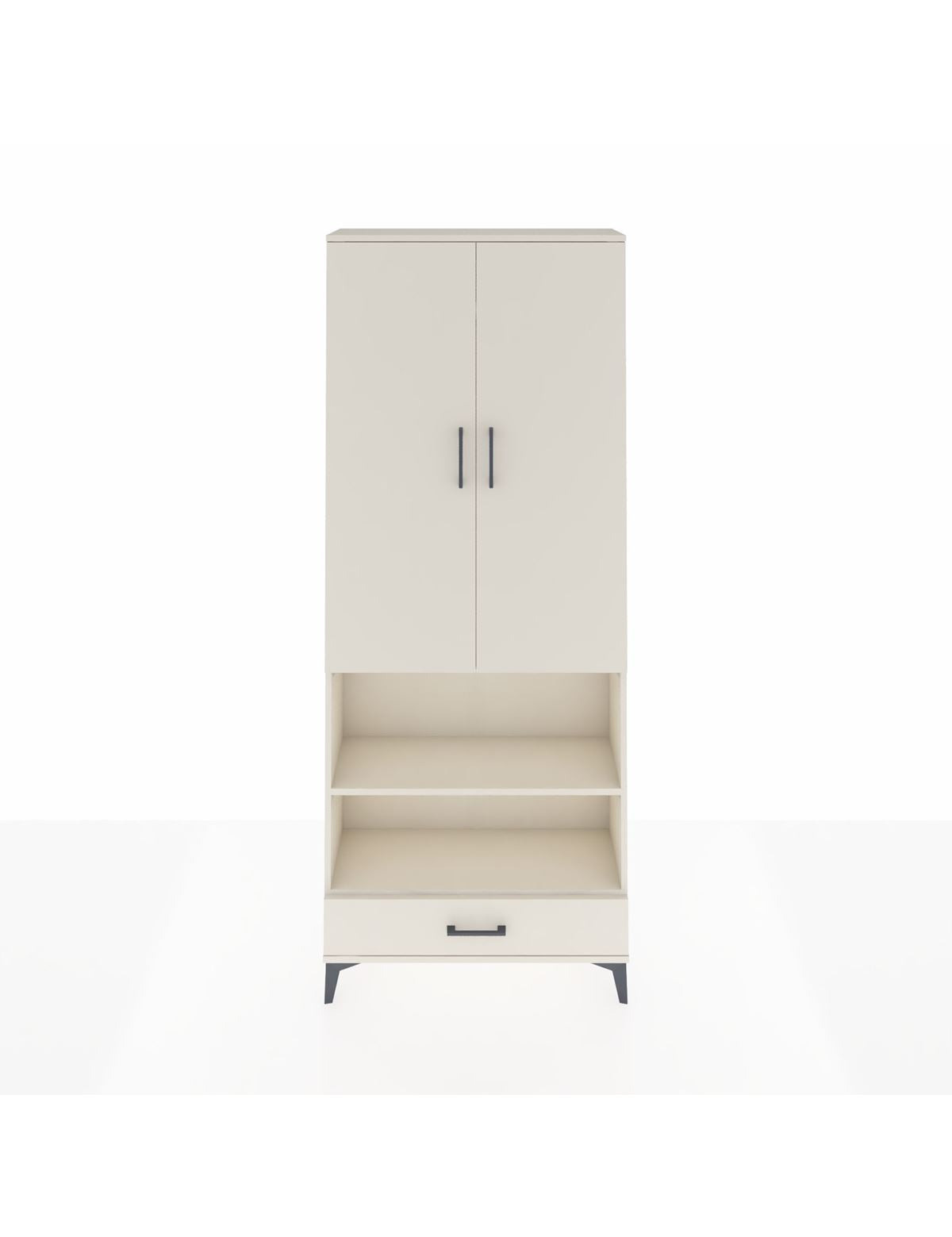 Arges Dolap 4 Raflı Tek Çekmeceli Tek Askılı 88x30x221 - S30M112V1A