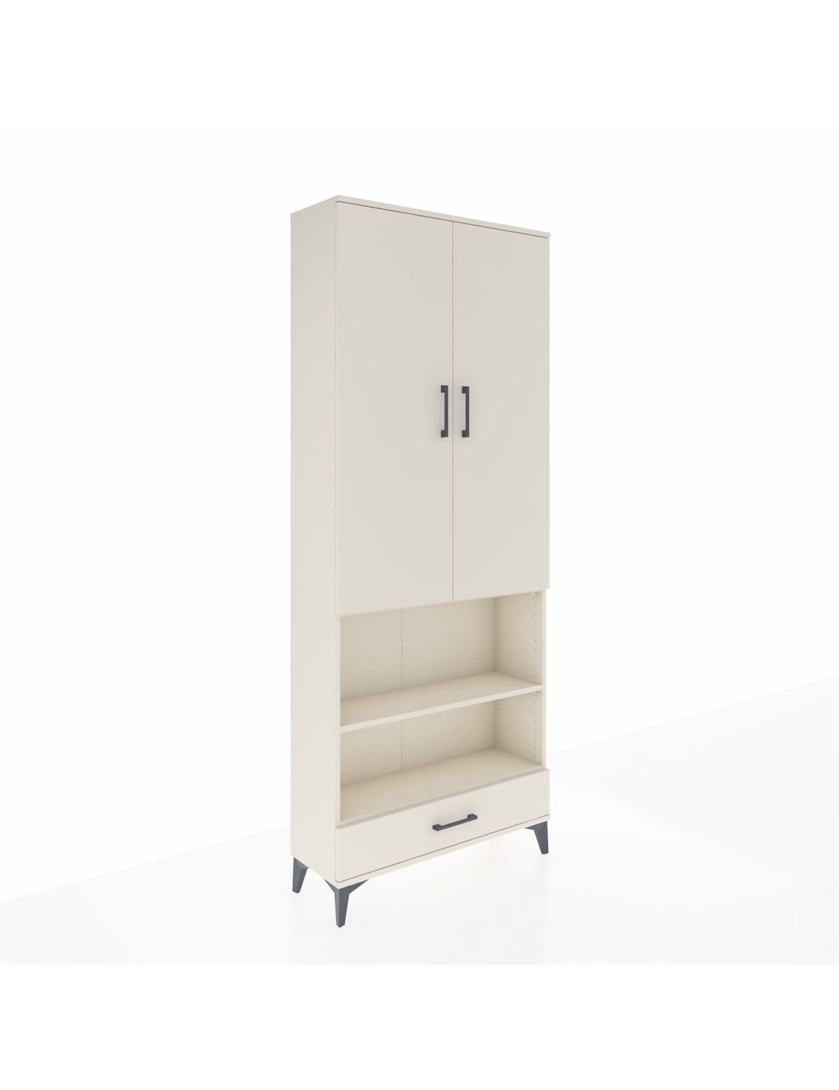 Arges Dolap 4 Raflı Tek Çekmeceli Tek Askılı 88x30x221 - S30M112V1A