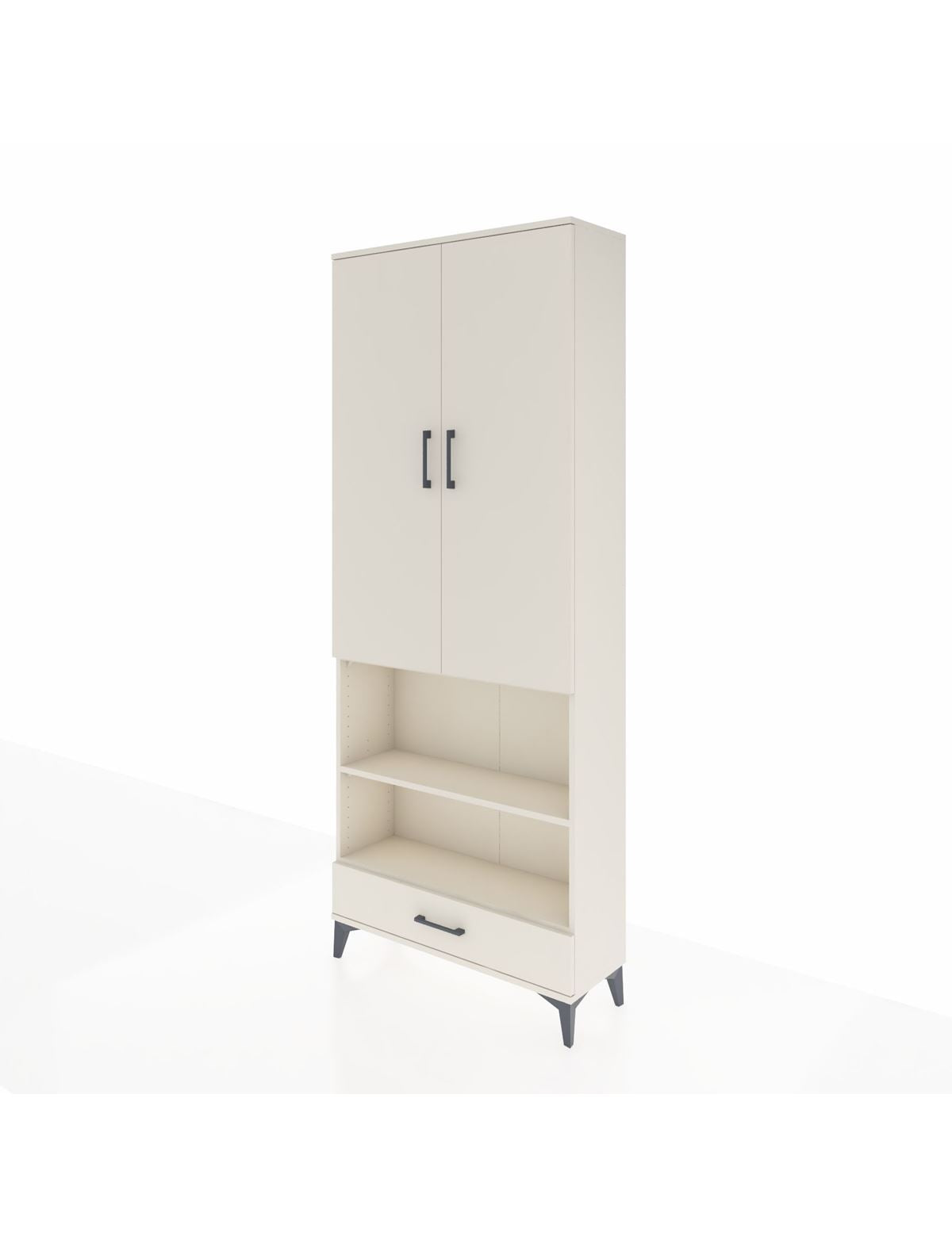 Arges Dolap 4 Raflı Tek Çekmeceli Tek Askılı 88x30x221 - S30M112V1A
