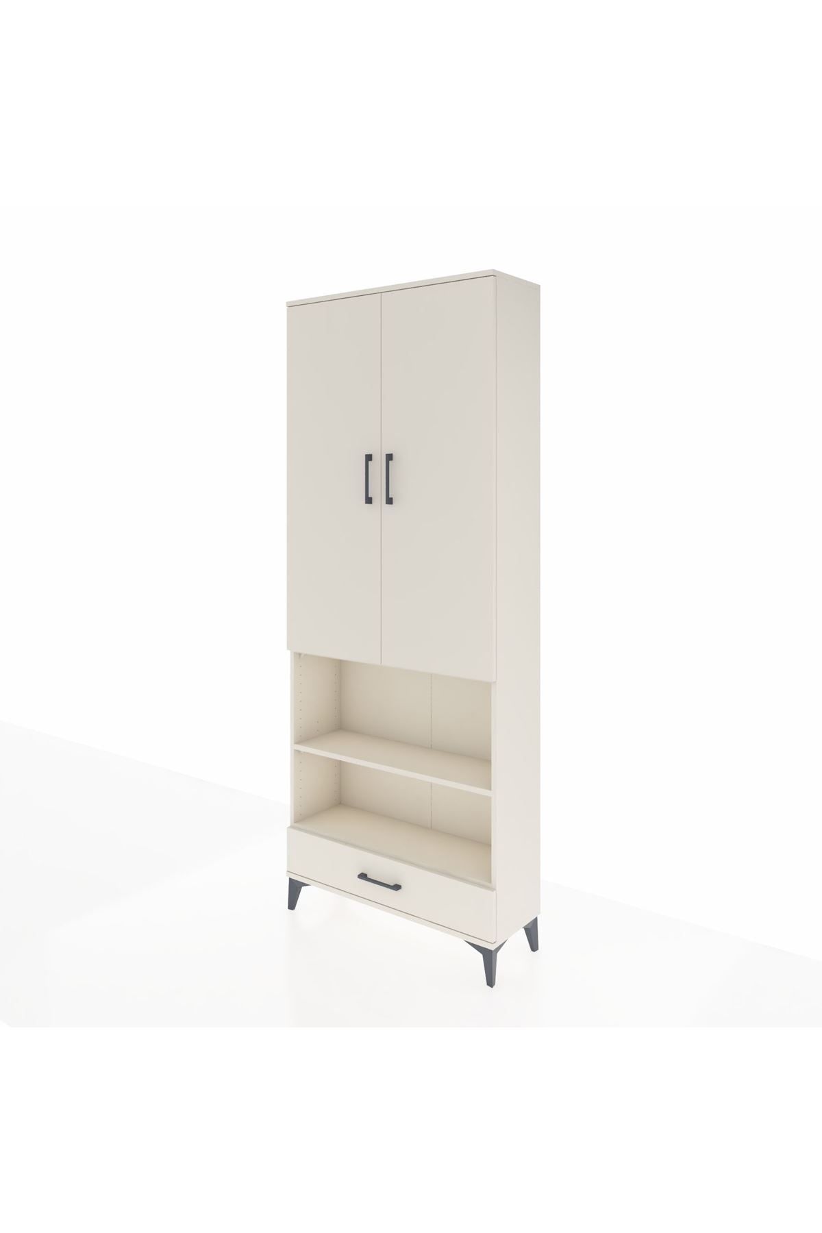 Arges Dolap 4 Raflı Tek Çekmeceli Tek Askılı 88x30x221 - S30M112V1A